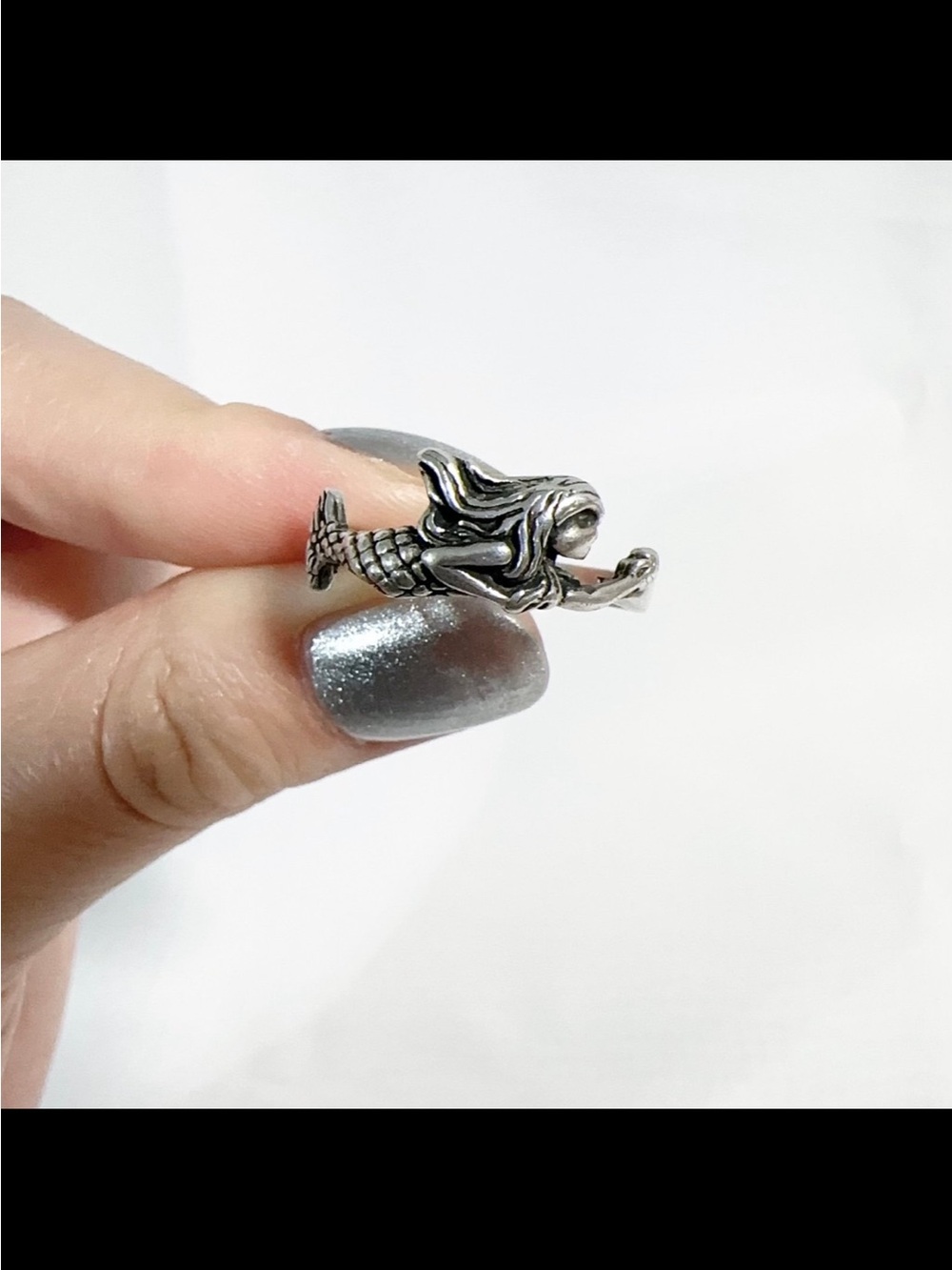 Unique Sterling Silver Mermaid Wrap Ring - Silver Mermaid Jewelry
